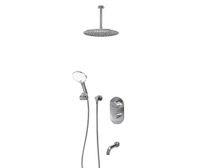 Встраиваемый комплект для ванны с верхней душевой насадкой, лейкой и изливом арт-A174868 Thermo — фото 1, Встраиваемые душевые комплекты