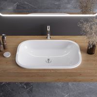 CEZARES Раковина керамическая встраиваемая сверху 60 см, арт-CZR-ARE-60-LVB — фото 4, Раковины встраиваемые сверху