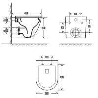 Унитаз AQUAme подвесной Белый глянец с сиденьем Микролифт арт-AQM2002 — фото 2, Подвесные унитазы