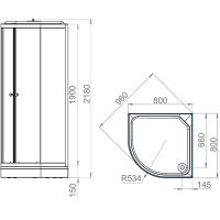 Душевая кабина Melodia della vita Classica 80x80 без гидромассажа арт-MB01003 — фото 3, Душевые кабины