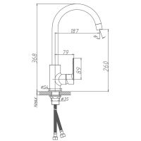 Смеситель для кухни Haiba Оружейная сталь арт-HB70505-3 — фото 2, Смесители для кухни