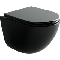 Унитаз Ceramicanova Vogue подвесной Черный матовый с сиденьем Микролифт арт-CN4008TMB — фото 1, Подвесные унитазы