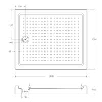 Акриловый поддон CEZARES арт-TRAY-A-AH-120/100-15-W — фото 3, Акриловые душевые поддоны