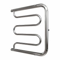 Водяной полотенцесушитель Point Фокстрот 500x400 с полкой Хром арт-PN25554P — фото 6, Водяные полотенцесушители