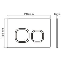 Клавиша смыва Iberica Blanca Esti-Q Серая матовая арт-IB.B083.007.000 — фото 2, Кнопки смыва