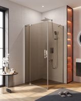 Душевой уголок CEZARES арт-SLIDER-AH-1-90-100/110-BR-Cr — фото 1, Прямоугольные душевые уголки