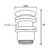 Донный клапан Margaroli click-clack Бронза арт-304LOB — фото 2, Донные клапаны