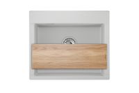 Granula-ES- (БЕЛЫЙ), кухонная мойка, кварц, ESTETICA арт-5804, АРКТИК — фото 3, Кухонные мойки