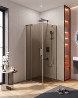 Душевой уголок CEZARES арт-SLIDER-AH-1-80-70/80-BR-GM — фото 1, Прямоугольные душевые уголки