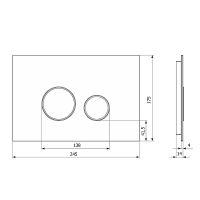 Товар: Клавиша смыва KK POL Vitrum Grande V1 Orbis Черная глянцевая Хром арт-SPP/163/0/K - фото 2 Клавиша смыва KK POL Vitrum Grande V1 Orbis Черная глянцевая Хром арт-SPP/163/0/K — фото 2, Кнопки смыва