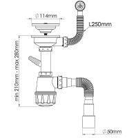 Товар: Сифон для кухонной мойки Nova Белый арт-1048 - фото 2 Сифон для кухонной мойки Nova Белый арт-1048 — фото 2, Сифоны для кухонной мойки