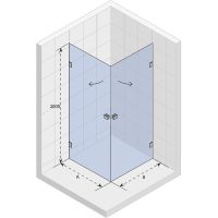 Товар: Душевой уголок Riho SZ Scandic NXT Х209 97х97 L/P (GX12052C0) профиль Хром стекло прозрач арт-G001104120 - фото 2 Душевой уголок Riho SZ Scandic NXT Х209 97х97 L/P (GX12052C0) профиль Хром стекло прозрач арт-G001104120 — фото 2, Квадратные душевые уголки