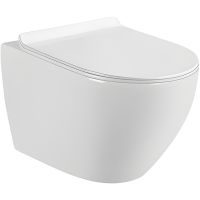 Товар: Унитаз CeramaLux подвесной Белый с сиденьем Микролифт арт-2197 - фото 1 Унитаз CeramaLux подвесной Белый с сиденьем Микролифт арт-2197 — фото 1, Подвесные унитазы