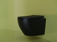 Унитаз Ceramicanova Uno Rimless подвесной Черный матовый с сиденьем Микролифт арт-CN11001MB — фото 13, Подвесные унитазы