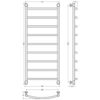 Водяной полотенцесушитель Сунержа Галант+ 1200х500 Белый арт-12-0200-1250 — фото 2, Водяные полотенцесушители