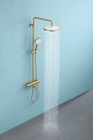 Душевая система Raglo с термостатом Золото матовое арт-R20.26.03 — фото 11, Душевые стойки