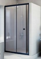 Душевая дверь Radomir Вита 140 профиль Черный стекло матовое арт-1-63-6-0-0-1101 — фото 4, Раздвижные душевые двери