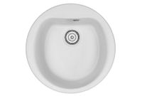 Granula- (БЕЛЫЙ), кухонная мойка, кварц арт-5101, АРКТИК — фото 1, Кухонные мойки