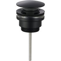 Донный клапан AQUAme click-clack Черный матовый арт-AQM7003MB — фото 1, Донные клапаны