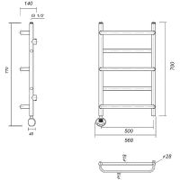 Товар: Электрический полотенцесушитель Domoterm Орфей П5 500x700 АБР EL Античная бронза арт-ОрфейП5500x700АБРEL - фото 2 Электрический полотенцесушитель Domoterm Орфей П5 500x700 АБР EL Античная бронза арт-ОрфейП5500x700АБРEL — фото 2, Электрические полотенцесушители