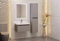 Тумба Luxury, 70 см, подвесная, 1 ящик, серый базальт арт-99.2012 — фото 14, Тумбы под раковину