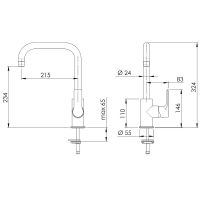 Смеситель для кухни Remer Energy Хром арт-EY72U — фото 2, Смесители для кухни