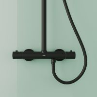 Товар: Душевая система Sancos Game с термостатом Черная матовая арт-SC3002MB - фото 4 Душевая система Sancos Game с термостатом Черная матовая арт-SC3002MB — фото 4, Душевые стойки