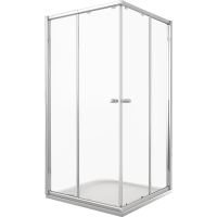 Душевой уголок Good Door Lira CR-100-C-CH 100х100 профиль Хром стекло прозрачное арт-ЛИ00007 — фото 1, Квадратные душевые уголки