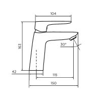 Смеситель для раковины Dorff Prime New Черный матовый арт-D40102122 — фото 6, Смесители для раковины