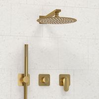 Встраиваемый комплект для душа с верхней душевой насадкой и лейкой арт-A3651.282.180.259.285.194.286 — фото 1, Встраиваемые душевые комплекты