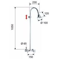 Товар: Душевая система Remer Liberty Хром арт-36LI - фото 2 Душевая система Remer Liberty Хром арт-36LI — фото 2, Душевые стойки