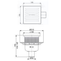 Душевой трап Bettoserb с решеткой Хром глянцевый арт-14702510 — фото 2, Трапы для душа
