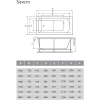 Акриловая ванна Vayer Savero 150x70 без гидромассажа арт-Гл000009893 — фото 3, Акриловые ванны