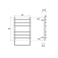 Водяной полотенцесушитель Point Нептун П6 500x600 Хром арт-PN09156 — фото 3, Водяные полотенцесушители