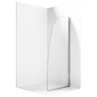 Душевая перегородка Ambassador Walk-in 80х200 профиль Хром стекло прозрачное арт-15031132 — фото 1, Душевые перегородки