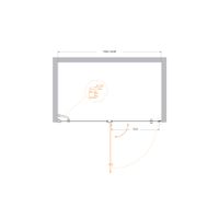 Душевая дверь CEZARES арт-VERONA-W-B-12-120-P-Cr-L — фото 2, Распашные душевые двери