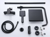 Душевая система Bond Черная матовая арт-B01-8488 — фото 3, Душевые стойки