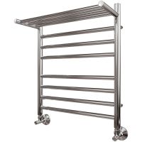 Водяной полотенцесушитель Point Аврора Премиум П7 500x600 с полкой Хром арт-PN10156SP — фото 1, Водяные полотенцесушители