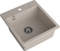 GRANFEST Мойка URBAN 245 1-чаша 450*490мм песочный арт.GF-UR- арт-245 песочный — фото 2, Кухонные мойки