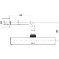 Верхний душ E.C.A. Myra Черный матовый арт-102145034C1EX — фото 2, Верхние души