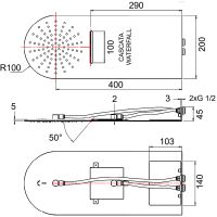 Верхний душ Remer Хром арт-350UFMCAX — фото 2, Верхние души