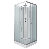 Душевая кабина Niagara Classic NG-1101-14BKT (90х90х210) низкий поддон(13см),стекло матовое,3 места  арт-11011423BKT — фото 1, Душевые кабины