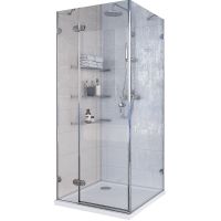 Душевой уголок Aquaton Lax SQR R 100x100 профиль Хром стекло прозрачное арт-1AX020SSXX000 — фото 2, Квадратные душевые уголки