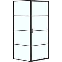 Душевой уголок Azario Richmond 90х90 профиль Черный стекло прозрачное арт-AZ-NAG1221 900 BLACK — фото 1, Квадратные душевые уголки