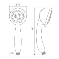 Товар: Ручной душ Melodia della vita Prime Хром арт-MKP20577P - фото 2 Ручной душ Melodia della vita Prime Хром арт-MKP20577P — фото 2, Лейки для душа