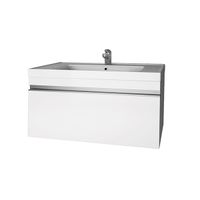 Тумба GRACE, 70 см, подвесная, 1 ящик, белый глянец арт-99.0910 — фото 1, Тумбы под раковину