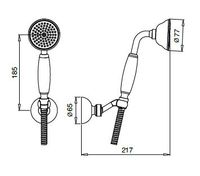 Ручной душ со шлангом и держателем CEZARES арт-CZR-KD-02-M — фото 1, Душевые гарнитуры на держателе
