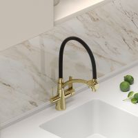 Смеситель для кухни Sancos Eri Полированное золото Черный арт-SC4001ZG — фото 4, Смесители для кухни