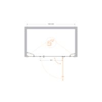 Душевая дверь CEZARES арт-VERONA-W-B-13-30+60/30-C-Cr — фото 3, Распашные душевые двери