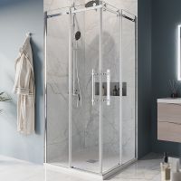 Душевой уголок BelBagno Marino 100x100 профиль Хром стекло прозрачное арт-MARINO-A-2-100-C-CR — фото 1, Квадратные душевые уголки
